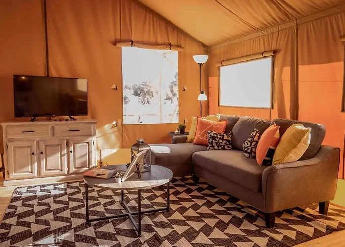 Outstanding Safari Tent With Jacuzzi And And Beautiful Outdoor And Indoor Living In Florida