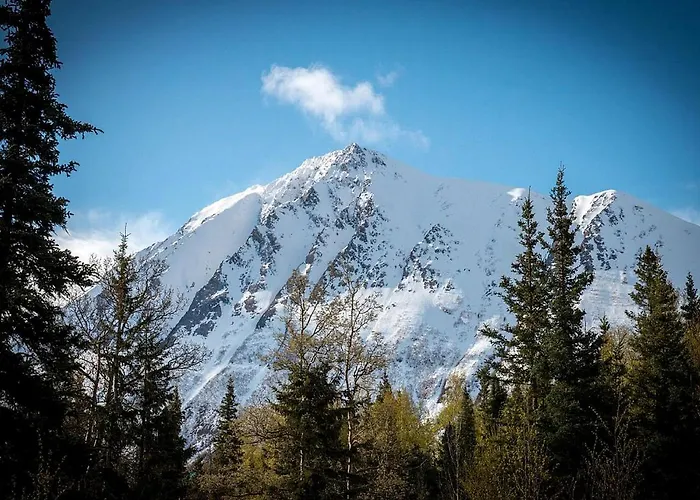 Rustic Log Cabin On The Banks Of Kenai Lake, Alaska