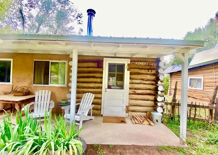 Charming Log Cabin Rental On Eco-Farm Near Taos Ski Valley