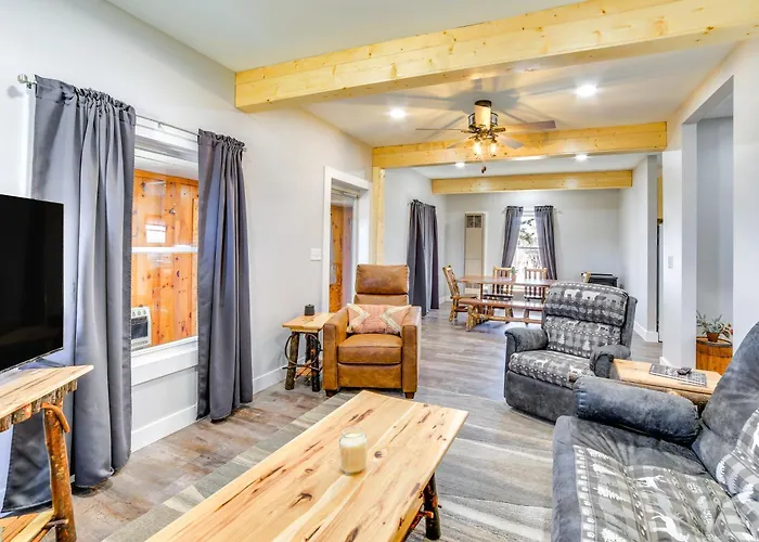 All-Season Seney Home W/ Private Yard & Fire Pit!