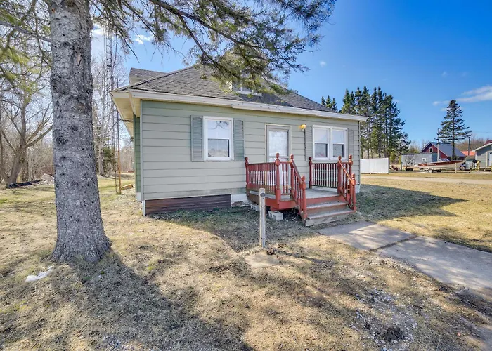 All-Season Seney Home W/ Private Yard & Fire Pit!