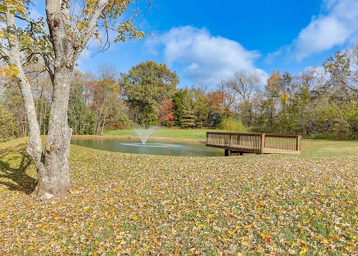Hot Tub, Fire Pit, On-Site Pond: Cozy Kenton Cabin