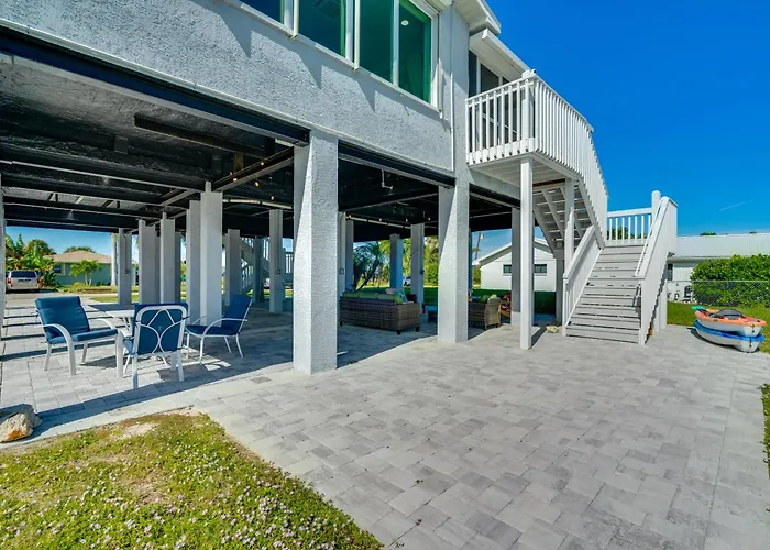 Boat Dock & Patio: Canal-Front St James City Home!