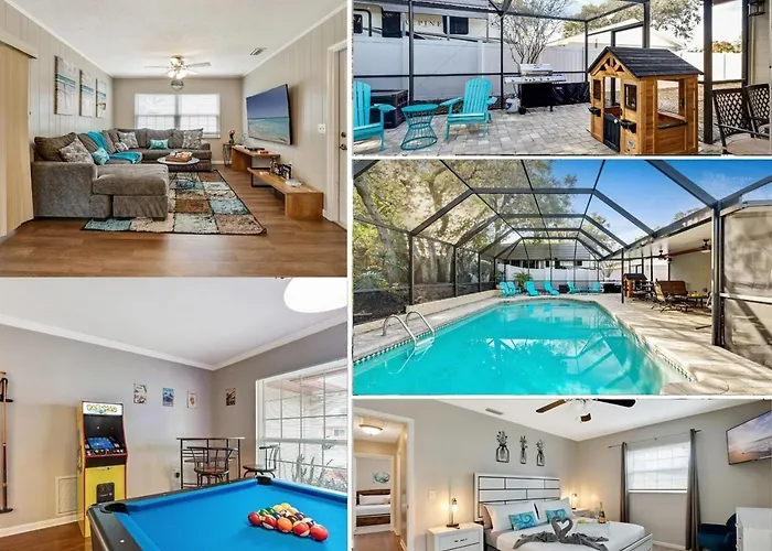 Exquisite Retreat With Heated Pool For 14 Guests, Pool Table Paradise!