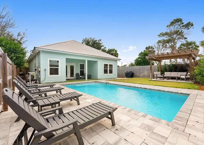Beach House With Private Pool - Sunny Sands By Panhandle Getaways