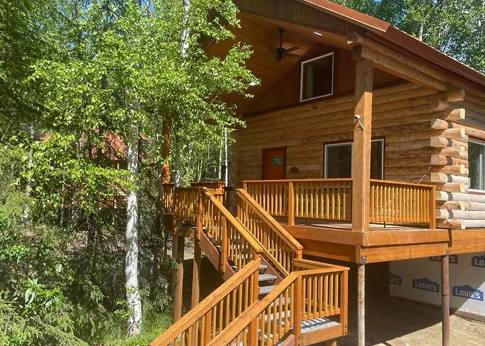 Riverfront, Authentic, Luxury Log Cabin-Bison