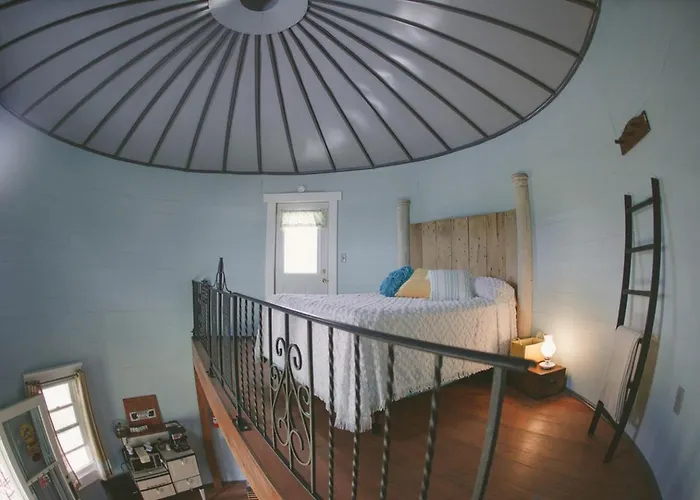 Converted Grain Silo For Unique Glamping Accommodation In Alvin, Illinois