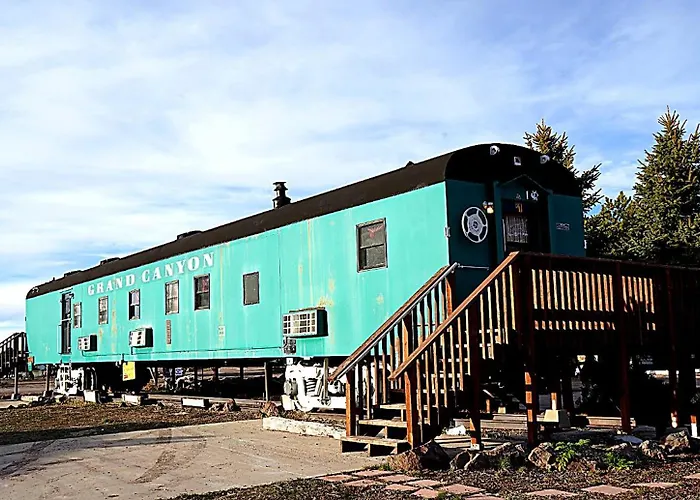 Historic Rail Car On Route 66