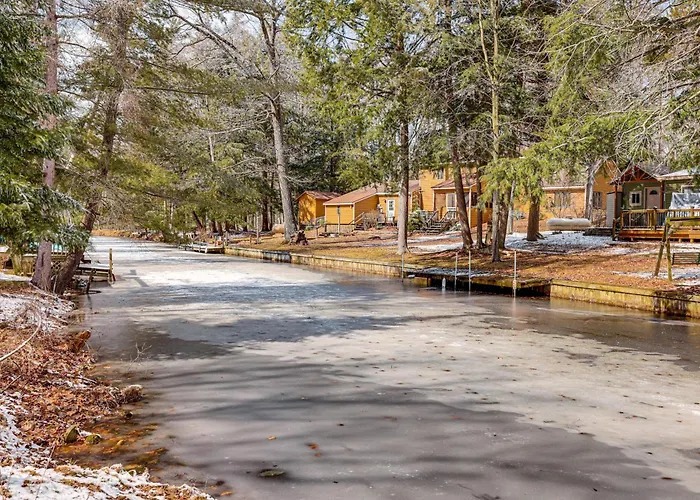 Private Boat Dock At Waterfront Lake Mitchell Home