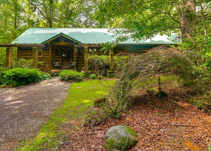 'Drifting Feather' Mountain Cabin: Waterfront Deck