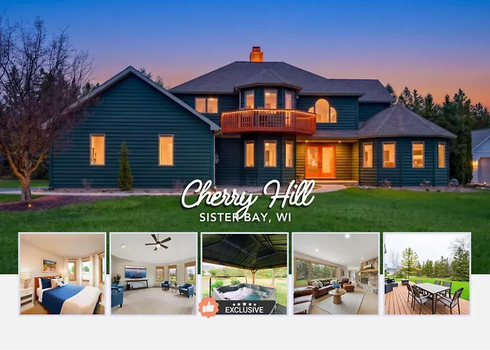 Cherry Hill- Charming Sister Bay Home, Backyard Oasis, Hottub