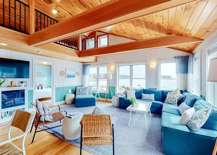 Dazzling Ocean-View House With Fireplace, Deck, Firepit, Central Ac, & W/D