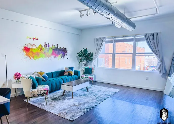 Modern Spacious 2Bd Loft In Downtown Memphis With Free Parking