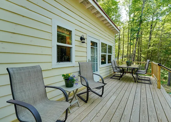 Private Dock & Deck: Tranquil Dam Pond Cottage!
