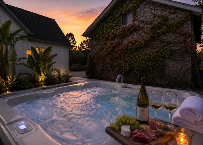 Private Vineyard Retreat With Hot Tub
