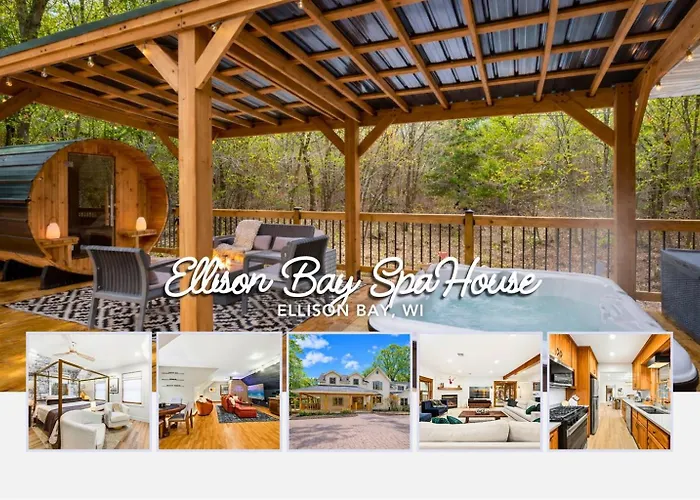 Ellison Bay Spahouse- New, Walk To Water, Shops, Hot Tub, Sauna & Games