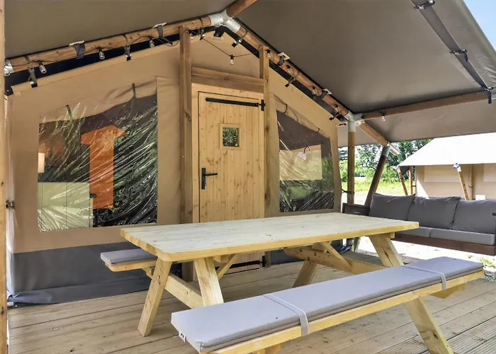 Riverfront Safari Tent Near Virginia Tech