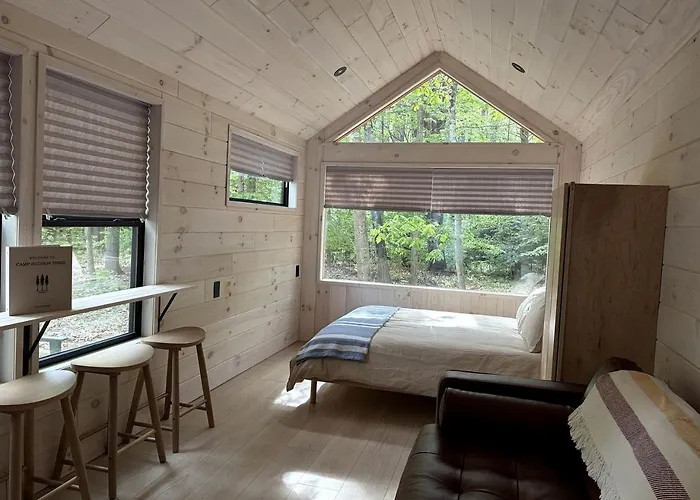 Walnut Nordic Tiny Cabin Forest View