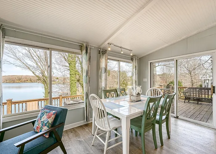 Cottage At The Lake - Waterfront Lake-View Home With Dock, Fireplace, Pool Table, Kayaks, & Firepit