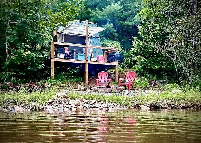 Cool A-Frame On Creek In Purlear, North Carolina