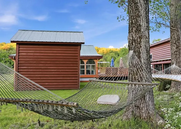 Luxury Catskills Creekside Cabin | Pool, Sauna & Fire Pit Retreat