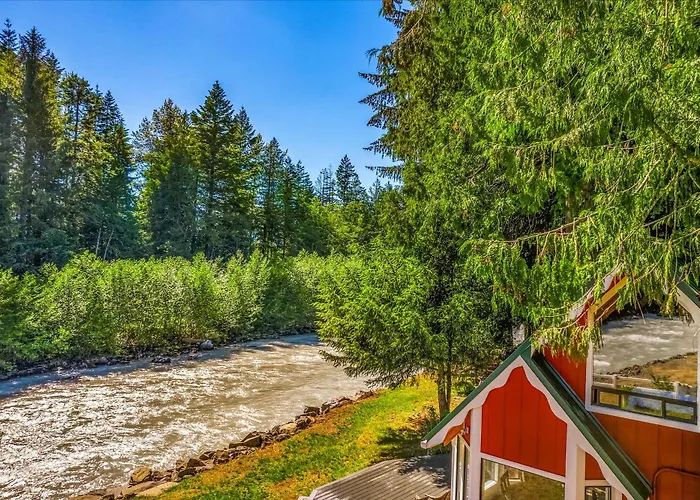 Riverfront Cabin Hot Tub Dogs Ok Near Mt Rainier