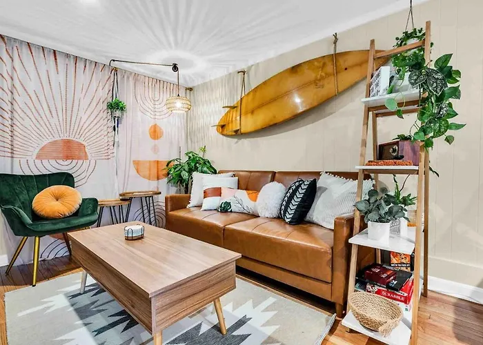 Boho Surf Studio Steps To Beach And Walk To Pier