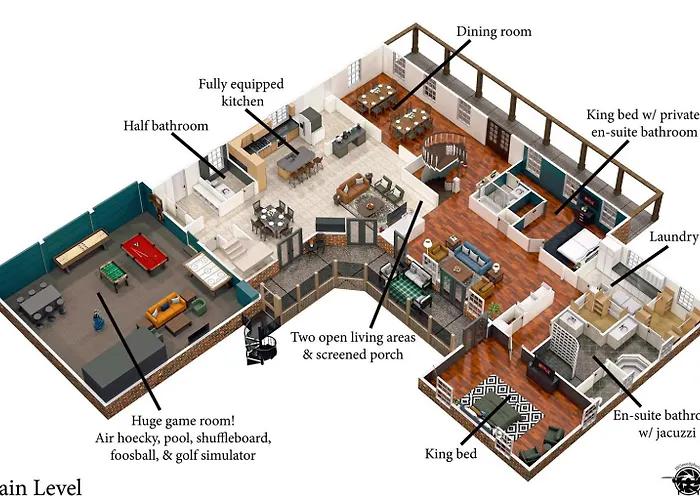 Heated Pool, Hot Tub, Mini Golf, Theater-Sleeps 28