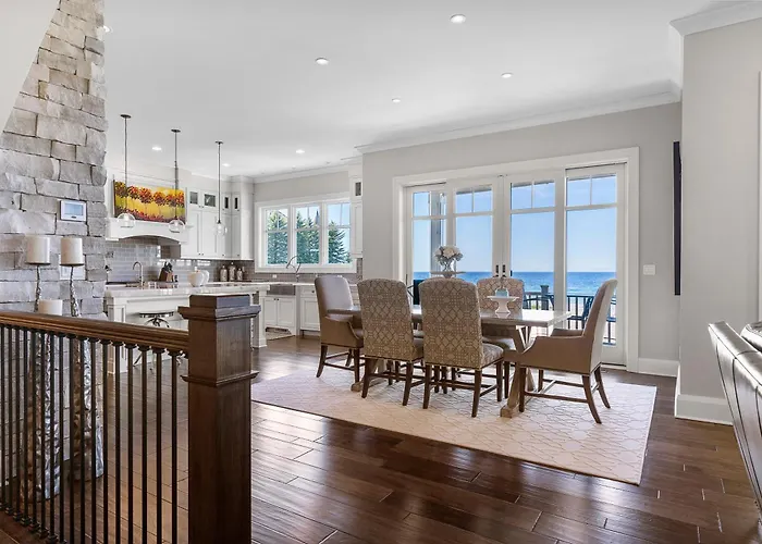 Lake-View Luxury Awaits At Serenity North 4 In Bay Harbor, Mi, With 4 Bedrooms.