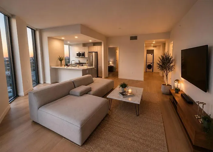 Koreatown 2Br Apartment, Sleeps 8, Pool, Gym & Free Parking