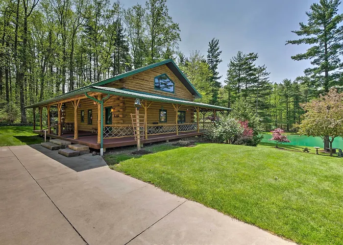 'The Red Pine Cabin' W/ Private Pond & Dock!