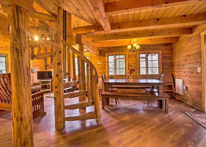 Scenic Log Cabin With Fire Pit & Stocked Creek!