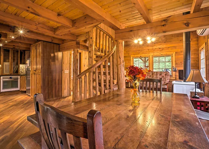 Scenic Log Cabin With Fire Pit & Stocked Creek!