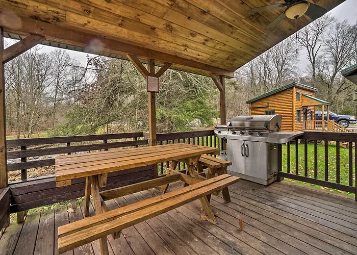 Scenic Log Cabin With Fire Pit & Stocked Creek!