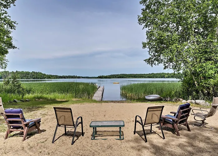 Rustic Cozy Cabin On Island Lake W/ Fire Pit, Dock