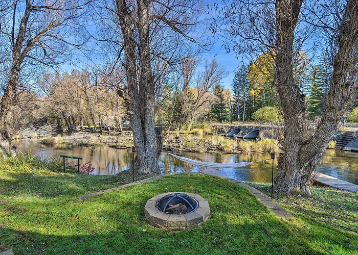 Riverfront Grayling Retreat W/ Fire Pit & Dock!