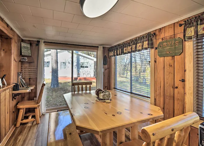 Riverfront Grayling Retreat W/ Fire Pit & Dock!