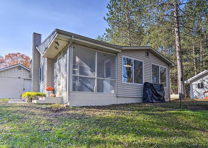 Riverfront Grayling Retreat W/ Fire Pit & Dock!