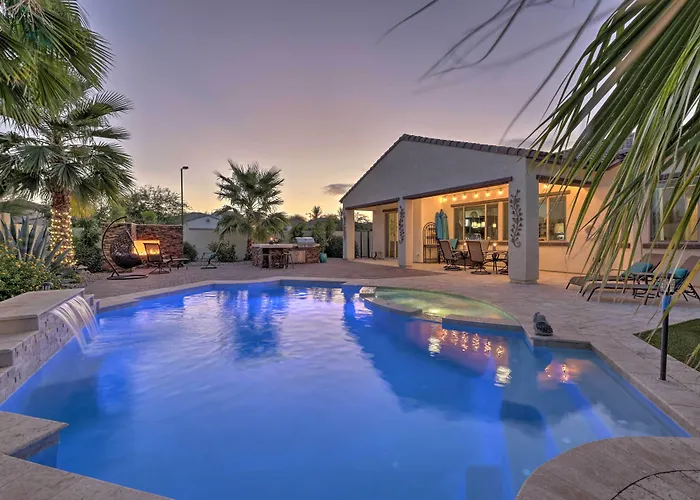 Modern Azure Home W/ Beautiful Patio, Pool & Spa!