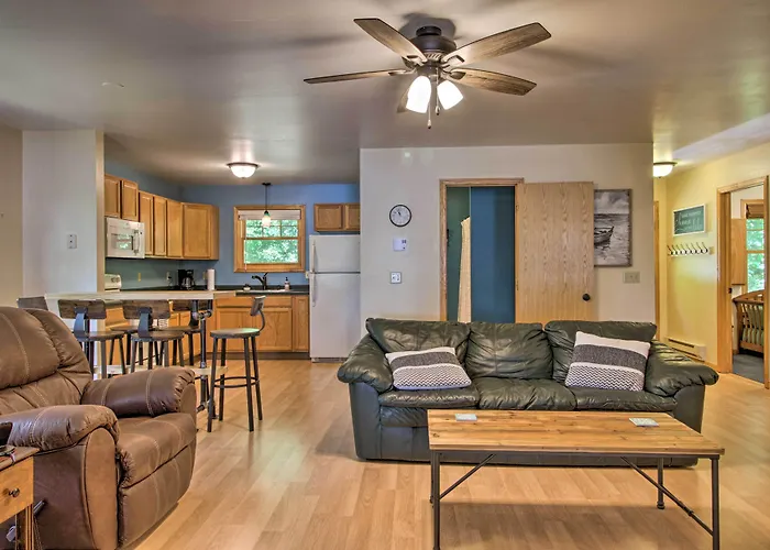 Waterfront Leech Lake Cabin: Dock, Fire Pit, Deck