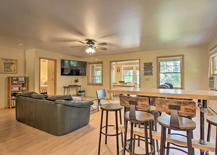 Waterfront Leech Lake Cabin: Dock, Fire Pit, Deck