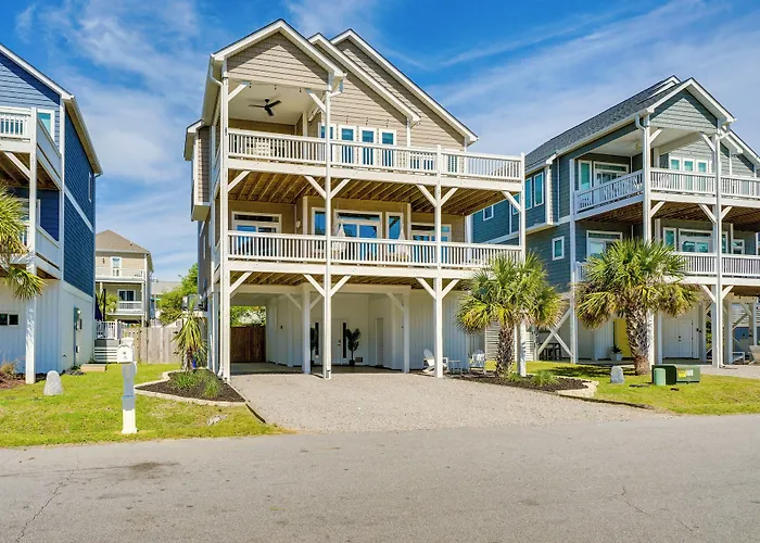 Modern Surf City Beach House W/ Hot Tub!