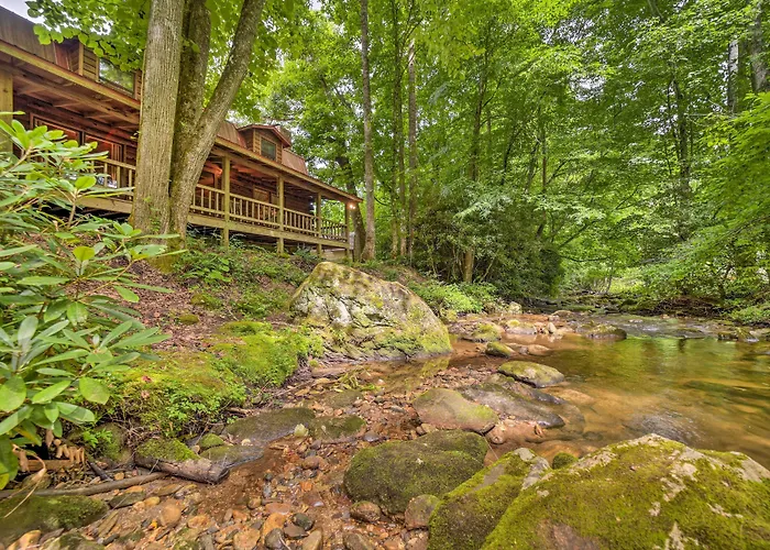 Scenic Creekside Cabin W/ Wraparound Porch!