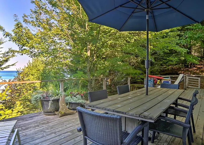 Forested Pentwater Vacation Rental - Walk To Beach