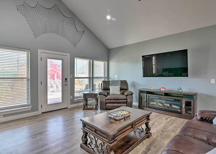 Ocean View + Wraparound Deck: Crystal Beach Home!