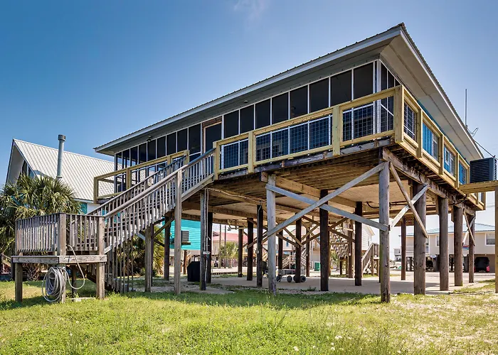 Waterfront Dauphin Island Home W/ Deck & Boat Dock