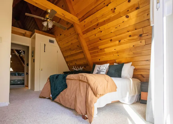Furnished Deck + Fire Pit: Happy Jack Cabin