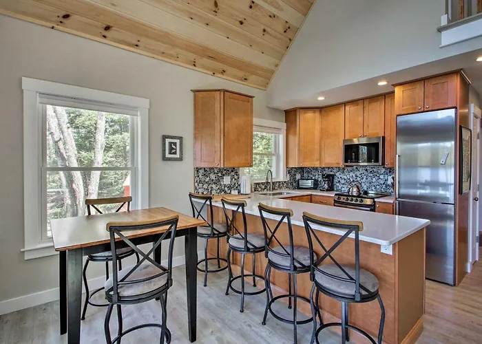 Lakefront Meredith Home: Private Beach & Fire Pit!