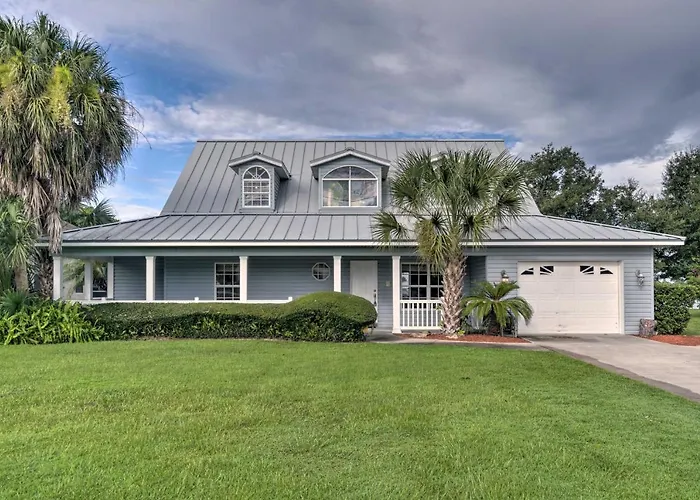 Waterfront Lake Placid Home W/ Dock & Fire Pit